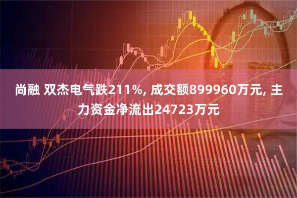 尚融 双杰电气跌211%, 成交额899960万元, 主力资金净流出24723万元