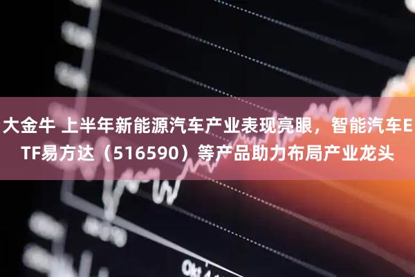 大金牛 上半年新能源汽车产业表现亮眼，智能汽车ETF易方达（516590）等产品助力布局产业龙头